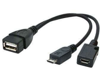 Gembird Gembird A-USB2-AMBMF-15 USB OTG kabel Micro-B na USB-A, 15cm, črn
