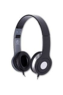 REBELTEC Rebeltec CITY BLACK stereo slušalke z mikrofonom, črne