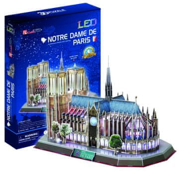 CubicFun 3D Puzzle, Notre Dame (z lučko)