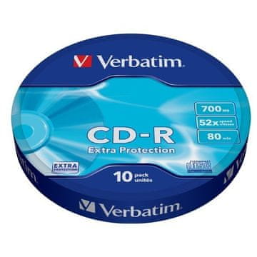 Verbatim Verbatim CD-R 52x 700MB komplet 10 kosov, Extra Protection