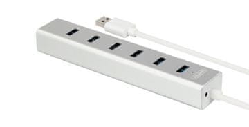 Unitek Unitek Y-3090 USB 3.0 hub, 7-portni, aluminijast, s napajalnikom