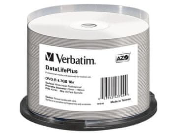 Verbatim Verbatim 43744 DVD-R 16x 4.7GB, 50 kosov, potisni