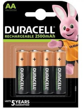 Duracell Duracell AA/HR6 akumulatorske baterije 1400/2500mAh, komplet 4 kosov