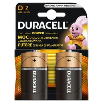 Duracell Duracell Basic D (LR20) bateriji, 2 kosa, alkalne