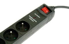 Gembird Gembird Surge protector razdelilnik s 5 vtičnicami in 3m kablom, črn