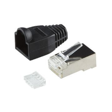 LogiLink LogiLink UA0138 RJ45 konektorji CAT.6, oklopljeni, črni, 100 kosov