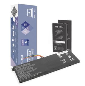 mitsu Mitsu baterija za Acer Aspire E3-111 V5-122, 3600mAh (52Wh), 15.2V, črna