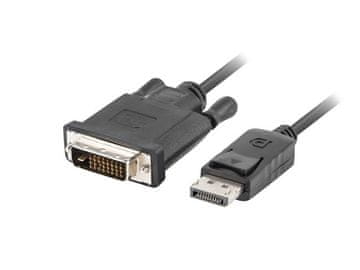 Lanberg Lanberg CA-DPDV-10CU-0018-BK kabel DisplayPort v1.2 na DVI-D (24+1) 1.8m, črn