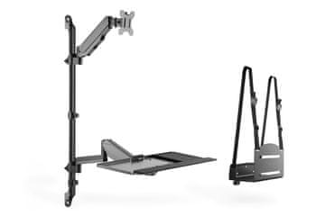Digitus Digitus DA-90351 stenski nosilec za 1x LCD (do 32") z integriranim pladnjem za tipkovnico