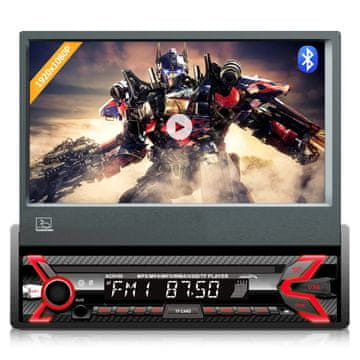 AUDIOCORE Audiocore AC9100 avtoradio z LCD zaslonom na dotik, rdeč/črn