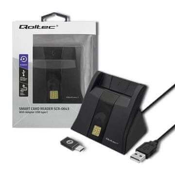 Qoltec Qoltec 50643 pametni čitalnik ID kartic, USB 2.0, Plug&play