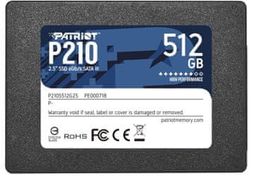 Patriot Patriot Memory P210 SSD disk 512GB, SATA III 2.5"