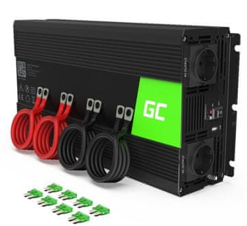 Green Cell Green Cell INV12 pretvornik 12V/230V 3000W/6000W mod sinus