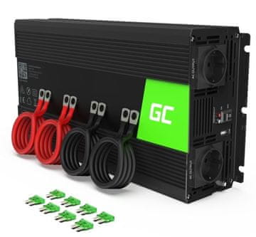Green Cell Green Cell INV15 pretvornik 12V/230V 3000W čisti sinus