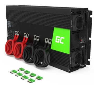 Green Cell Green Cell INV21 pretvornik 24V/230V 3000W/6000W čist sinus