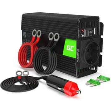Green Cell Green Cell pretvornik 12V/230V 300W/600W Čisti sinus