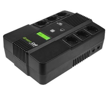Green Cell Green Cell AiO 800VA LCD neprekinjeno napajanje (UPS) 480W, LCD