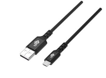 slomart TB USB-Micro USB kabel 1m, silikonski, črn, Quick Charge