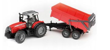 Bruder BRUDER Traktor Massey Ferguson z izmetno prikolico 1:16