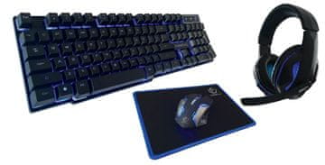 REBELTEC Rebeltec Sherman Gaming set (tipkovnica, miška, podloga, slušalke)