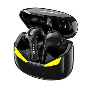 Awei AWEI T35 TWS Bluetooth 5.0 slušalke za igralce, črne