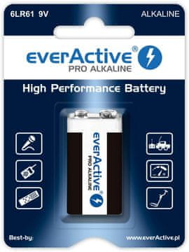 everActive everActive Pro baterija 6LR61 9V, 1 kos