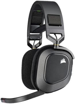 Corsair Corsair HS80 RGB Wireless Gaming slušalke, Carbon