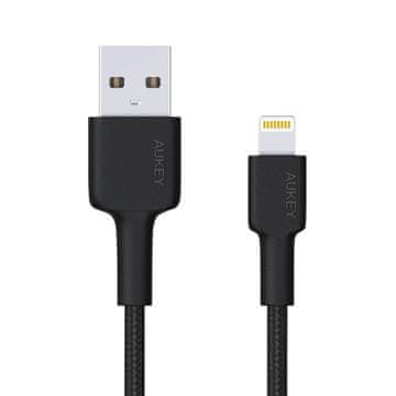 Aukey AUKEY CB-AL05 kabel Lightning - USB-A 2m MFi, črn