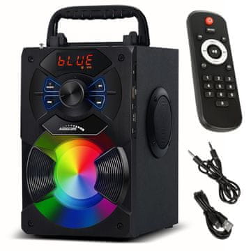 AUDIOCORE Audiocore AC730 Bluetooth zvočnik z radiem, črn
