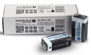 everActive everActive R9/6LR61 9V PRO ALKALINE baterije, komplet 10 kosov