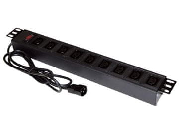 slomart ALANTEC 19" razdelilna enota PDU z 9x C13 vtičnicami, C14 vhod