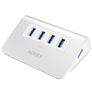 Aukey AUKEY CB-H5 USB-A razdelilnik 4x USB 3.0, 5Gbps, aluminijast