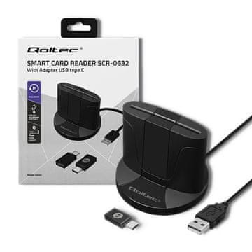 Qoltec Qoltec pametni čitalnik ID kartic SCR-0632, USB-C