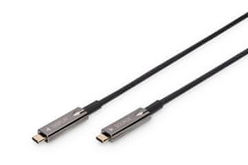 Digitus DIGITUS USB-C AOC priključni kabel 10m, črn