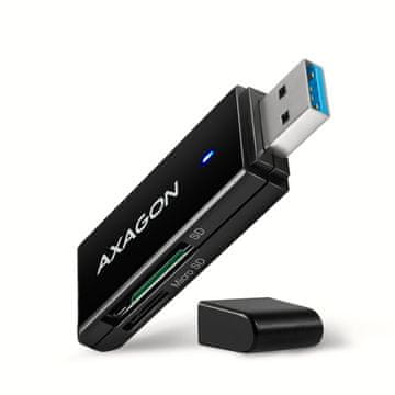 AXAGON AXAGON CRE-S2N Zunanji bralnik kartic USB-A 3.2 Gen 1, 2-reži SD/microSD, UHS-I