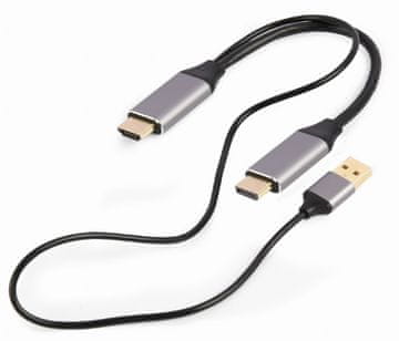 Gembird Gembird A-HDMI-DP-02 pretvornik HDMI v DisplayPort 4K 60Hz, napajanje USB-A
