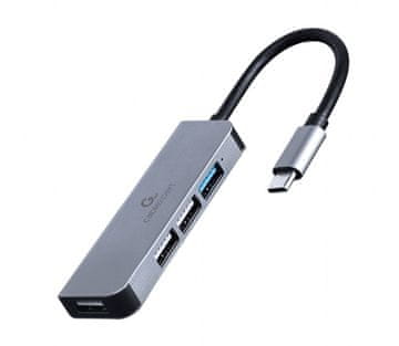 Gembird Gembird USB-C 4-portni razdelilnik, 3x USB 2.0, 1x USB 3.1