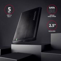 AXAGON AXAGON EE25-A6C zunanja aluminijasta enota za 2.5" SSD/HDD, USB-C 3.2 Gen 1