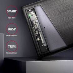 AXAGON AXAGON EE25-A6C zunanja aluminijasta enota za 2.5" SSD/HDD, USB-C 3.2 Gen 1