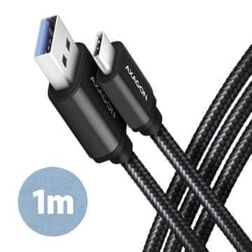 AXAGON AXAGON BUCM3-AM10AB USB-C na USB-A 3.2 Gen 1 kabel, 1m, 3A, črn