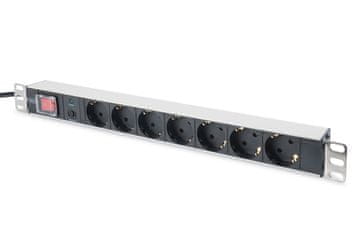 Digitus Digitus DN-93601 PDU napajalna letev 19" Rack, 7x Schuko, 2m, aluminij