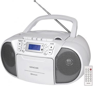 SENCOR Sencor SPT 3907W radiomagnetofon CD, MP3, USB, Bluetooth, črn
