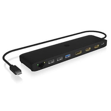 IcyBox ICY BOX IB-1817MC-C31 priklopna postaja 12v1, USB-C, HDMI, DP, LAN