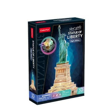 CubicFun Cubic Fun 3D Puzzle Kip svobode, nočna verzija z LED