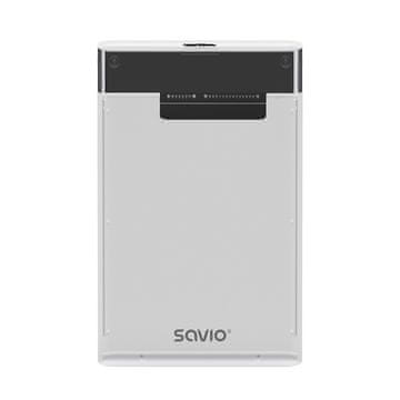 SAVIO Savio AK-66 zunanja enota za 2.5" HDD/SSD, USB 3.0, prozorna