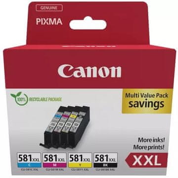 slomart Canon CLI-581XXL Multipack črna/cian/magenta/rumena, 4 kartuše
