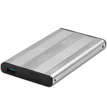 Qoltec Qoltec 518718 ohišje za 2.5" SATA HDD/SSD, USB 3.0, srebrno