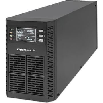 Qoltec Qoltec 52281 neprekinjeno napajanje (UPS) 2kVA, 2000W, LCD, USB, Online