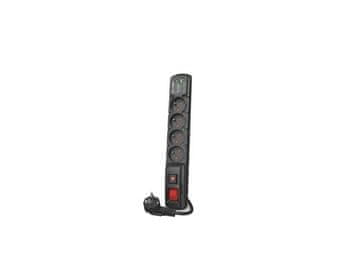 ACAR Acar F4 napajalni trak 3m, 4x 230V, USB-A+C, PD3.0 QC, črn