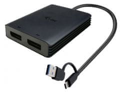 I-TEC i-tec adapter video USB-A/USB-C Dual 4K/60 Hz DisplayPort